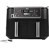 Ninja Foodi MAX Dual Zone Digital Air Fryer, Smart Cook System, 2 Drawers, 9.5L, 6-in-1, Digital Probe, Air Fry, Max Crisp, R