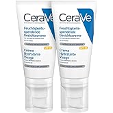 CeraVe Crema Idratante Viso SPF 25, Per Pelli da Normali a Secche, Idratazione Profonda, Ad Assorbimento Rapido, Con Protezio