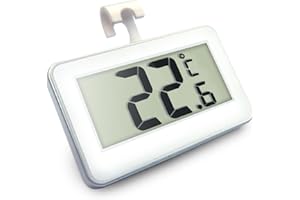 Suplong Kühlschrankthermometer, Digitale Thermometer kühlschrank Mit Gefrierfach Gut Lesbarem LCD-Anzeige Lesen Perfekt für L