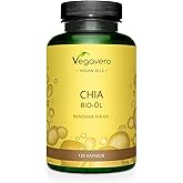 OMEGA 3 6 9 Vegavero® | 1400 mg di Olio di Semi di Chia 100% BIO | VEGAN | Spremuto a Freddo | Acidi Grassi Essenziali di Qua