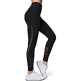 Yvette Damen Sport Leggings mit Mesh-Einsätze, blickdichte Gym Sporthose high Waist Jogging Hose