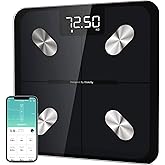 Etekcity Smart Bathroom Scales for Body Weight, Accurate to 0.05lb (0.02kg) Digital Weighing Scales with BMI and Body Fat, Ze