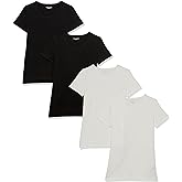 Amazon Essentials T-Shirt Girocollo a Maniche Corte con vestibilità Classica Donna, Confezioni Multiple