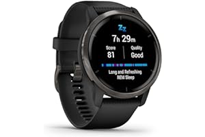 Garmin Venu 2 – GPS-Fitness-Smartwatch mit ultrascharfem 1,3“ AMOLED-Touchdisplay, umfassenden , über 25 vorinstallierte Spor