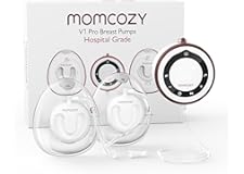 Momcozy Hospital Grade Breast Pump V1 Pro Hands-Free, Double Electric Breast Pump Portable, Smart Touch Screen with 45 Pumpin