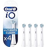 Oral-B iO Ultimate Clean Electric Toothbrush Head, Twisted & Angled Bristles for Deeper Plaque Removal, Pack of 4 Toothbrush 