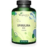 Spirulina Bio | 4.000 al giorno – 1.000 mg per compressa | 3,9% di Ficocianina | 100% Pura e Biologica | Alga Spirulina Plate