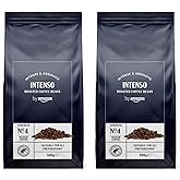 by Amazon Coffee Beans Caffè Intenso, Light Roast, 1kg (2 Packs of 500g), Rainforest Alliance Certified