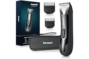 Manscape Body Hair Trimmer Men, KENSEN Electric Groin Hair Trimmer Rechargeable Body Groomer with Stored Case Private Parts &