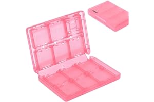 Luniquz 26 in 1 Game Card Case Holder for Nintendo New 3DS / 3DS / Dsi/Dsi XL/Dsi LL/DS/DS Lite Cartridge Box/Pink