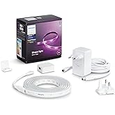 Philips Hue Lightstrip Plus v4 [2 m] White and Colour Ambiance Smart LED Kit with Bluetooth, Works with Alexa, Google Assista