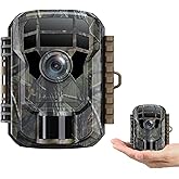 Wildlife Camera 24MP 1080P HD Trail Game Camera with Night Vision Motion Activated Waterproof,120°Wide-Angle Hunting Cam