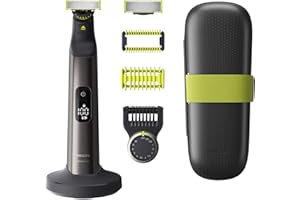 Philips OneBlade Pro 360 Hybrid Face + Body - Electric Beard Trimmer, Shaver and Bodygroomer, 1 x 360 Blade, 1 x 14-length Co