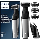 Philips Norelco Bodygroom Series 5000 Showerproof Body Trimmer for Men with Back Attachment, BG5025/40