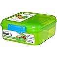 Sistema Boîte à lunch Bento Cube, contenant de conservation des aliments de 1,25 l avec compartiments individuels et tasse à 
