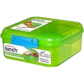 Sistema Boîte à lunch Bento Cube, contenant de conservation des aliments de 1,25 l avec compartiments individuels et tasse à 