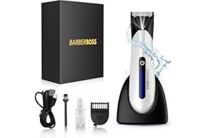 BarberBoss Body Groomer Men, Mens Ball Shaver, Groin & Body Hair Trimmer, Pubic Hair Trimmer for men, Body Shavers for Men, B