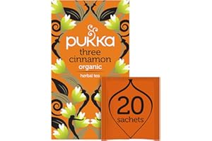 Pukka Tisane, Three Cinnamon, Tisana ai tre tipi di Cannella, Senza Caffeina, 100% Biologico, Ingredienti 100% Naturali, Per 