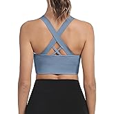 Leversic Sport BH Damen Push up, Sports Bra Ohne Bügel Sport BH Rückenfrei, mit Breiten Trägern für Besseren Halt und Unterst