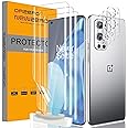 NEWZEROL 3 Stück Displayschutz + 3 Stück Kameraschutz Kompatibel für Oneplus 9 Pro, [ Fingerabdruck-ID] Blasenfreie Klar HD W