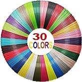 Yungden Filament Stylo 3D, 30 Couleurs 1,75MM Recharge 3D Pen Filament, Total 90M pour Fil Stylo 3D, Compatible avec SAYWE, A