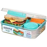 Boîte à repas bento Sistema TO GO - 1,65 L - Boîte à repas pour l’école compartimentée avec pot à en-cas - Sans BPA - 1 unité