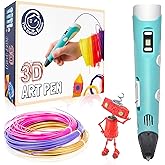 The Italian Home® Stylo 3D + filaments PLA 36 mètres (2 fluohérents) + instructions en italien et guide illustré en cadeau - 