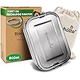 Blockhütte Boite a tartine en Inox avec 3 Compartiments I 800ml I Lunch Box Inox, Rangement Cuisine, Conservation Alimentaire