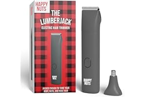 HAPPY NUTS The Lumberjack Electric Groin & Body Hair Trimmer for Men - Mens Body Groomer Kit for Privates - Smooth Ball & Pub