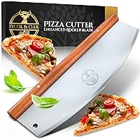 Deer & Oak Pizza Cutter - 36cm Pizza Rocker Cutter - Pizza Cutter Rocker - Pizza Slicer - Cut your Pizzas with Minimal Fuss o