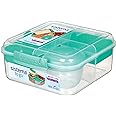 Sistema Boîte à lunch Bento Box TO GO | Boîte de conservation des aliments avec récipient à yaourt/fruits | 1,25 L | Sans BPA