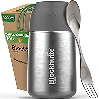 Blockhütte Boite Alimentaire isotherme Repas Chaud en Acier Inoxydable I 1L I Thermos Alimentaire 14h Chaud, Lunch Box Isothe