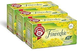 Pompadour, Infuso Finocchio, 60 Filtri (3 Confezioni da 20 Filtri), Aromatico e Digestivo, Certificato RFA, Ideale anche come