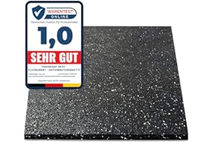 Floordirekt Premium Antivibrationsmatte 60x60cm - Made in Germany - für Waschmaschine Trockner etc. - zuschneidbar - in 4 Stä