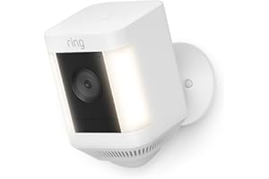 Ring Spotlight Cam Plus Battery by Amazon | 1080p HD Video, Two-Way Talk, Colour Night Vision, LED Spotlights, Siren, DIY ins