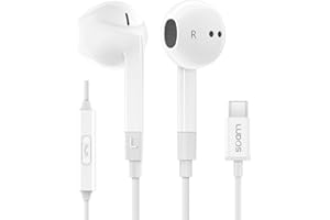 LUDOS FEROX USB C Headphones, 5 Years Warranty, USB-C Earbuds for iPhone 15 Pro Max Plus Samsung Galaxy S23 Ultra S22 S21 FE 