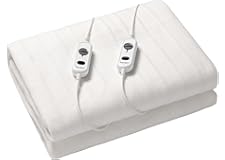 Dreamaker Dual Control Washable Fitted Electric Blanket 3 Heat Setting Safety Overheat Protection Machine Washable Underblank