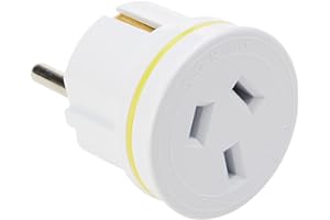 Korjo EU Travel Adaptor, for AU/NZ Appliances, use in Europe (Except UK), Bali and Parts of The Asia, Middle East, & Sth Amer