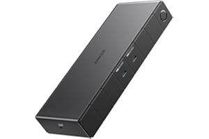 Anker 778 Thunderbolt ドッキングステーション (12-in-1, Thunderbolt 4) 4画面出力 8K 4K HDMIポート DisplayPort 40Gbps 高速データ転送 100W USB PD対応 USB-C