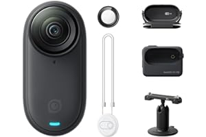 Insta360 GO 3S 128GB - 4K小型ポータブルVlogカメラ、ハンズフリーPOV、どこでもマウント、手ブレ補正、バッテリー寿命140分、10m防水、AI編集、Vlog/旅行/アウトドア/ペットPOV用