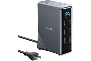 Anker Prime ドッキングステーション (14-in-1, Dual Display, 160W) USB PD最大100W出力対応USB-Cアップストリームポート Built-in GaN AC-DC電源装置搭載 10Gbps高速データ転送