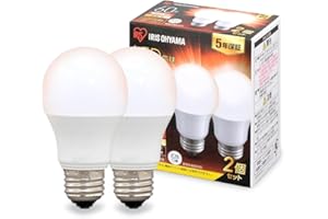 【E26】アイリスオーヤマ LED電球 60W形相当 電球色 口金直径26mm 広配光 2個パック 密閉器具対応 LDA7L-G-6T62P