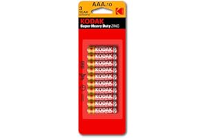 Kodak Super Heavy Duty AAA 10 Pack Zinc Batteries (30410589)