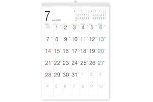 ボーナス付 2024年7月〜(2025年7月付)タテ長スタンダード壁掛けカレンダー（六曜入） B5サイズ 263mm×182mm［G］