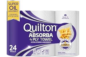 Quilton Absorba Paper Towel Rolls, Pack of 24