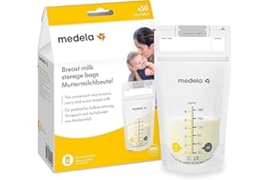 Medela Breast Milk Storage Bags, 180ml, Freezer Safe, resealable, 50 Pack