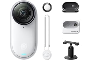 Insta360 GO 3S 128GB - 4K小型ポータブルVlogカメラ、ハンズフリーPOV、どこでもマウント、手ブレ補正、バッテリー寿命140分、10m防水、AI編集、Vlog/旅行/アウトドア/ペットPOV用