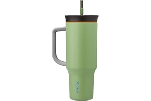 Owala Stainless Steel Triple Layer Insulated Travel Tumbler with Spill Resistant Lid, Straw, and Carry Handle, BPA Free, 40 o