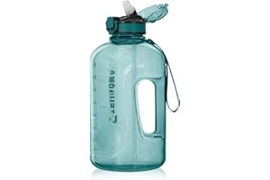 GIFUBOWA 3l Large Water Bottle with Straw and Time Marker 0.8 Gallon/105oz Huge Sport Big Drinking Goals 3 Ltr Bottles with H