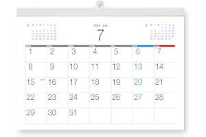 ボーナス付 月曜はじまり 2024年7月〜(2025年7月付) ビジネス壁掛けカレンダー A4サイズ 216mm×297mm［B］